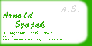 arnold szojak business card