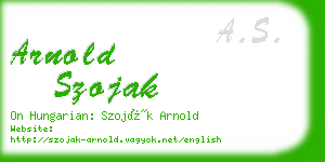 arnold szojak business card